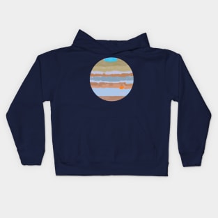 Planet Jupiter watercolor Kids Hoodie